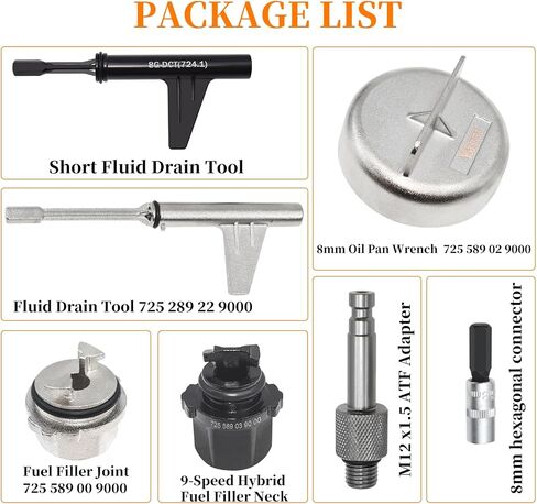Metal Transmission Oil Filling Tool, Compatible with Mercedes Benz 725.0 9G-Tronic 9-Speed Transmission Fluid ATF, Oil Change Oil Filling Tool, Replace 725 589 00 90 00, 725 589 02 90 00 in Kuwait