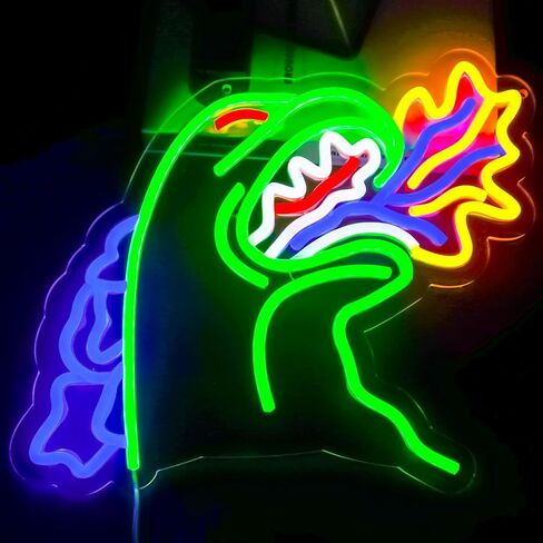 Robot Neon Signs Robot Laded Neon Light Decor for Game Room ، غرفة معيشة للأطفال ، غرفة أطفال ، حفلة ، عيد ميلاد ، علامات عيد الميلاد للأولاد ، هدية Kids13.8 * 10.1 بوصة in Kuwait