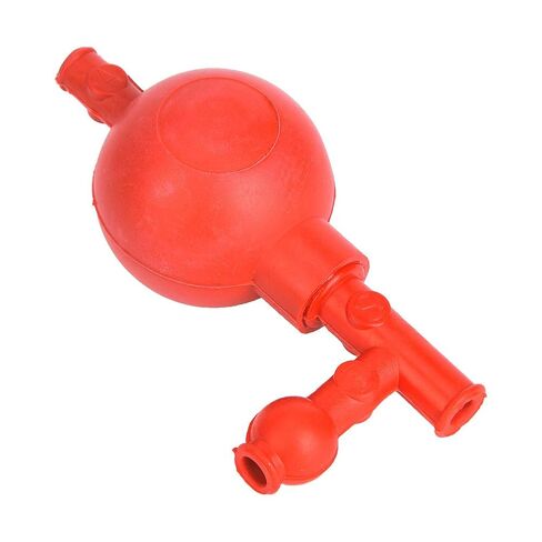 Opengs 3 Lab Rubber Plunger Quantitative Pipette Bulb with 3 Holes, Red, 15 X 10 X 6cm in Kuwait