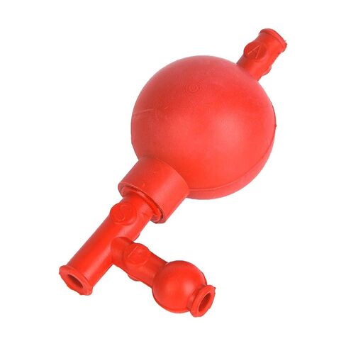 Opengs 3 Lab Rubber Plunger Quantitative Pipette Bulb with 3 Holes, Red, 15 X 10 X 6cm in Kuwait