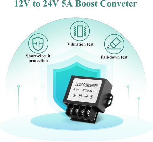 12v to 24v DC Step Up Converter,10-20V Voltage Booster to 24V 3A 72W Max Current Adapter,Voltage Booster Converter,DC up to Voltage Regulator,Voltage Booster Transformer for car radios, Audio in Kuwait