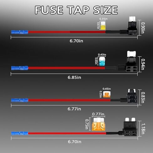 16 Pack 4 Types 12V Car Add-a-Circuit Fuse Tap Adapter,Standard Mini Micro2 and Low Profile Fuse Taps for Cars Trucks Boats in Kuwait