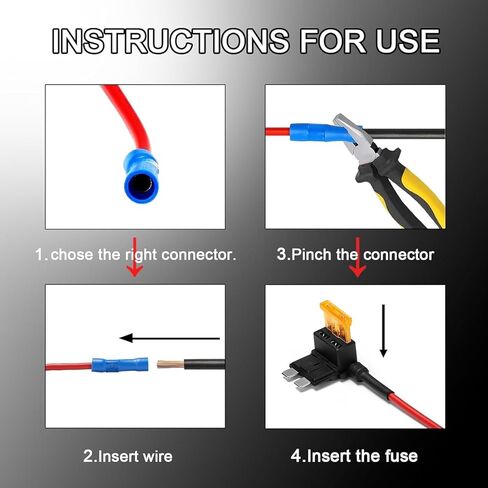 16 Pack 4 Types 12V Car Add-a-Circuit Fuse Tap Adapter,Standard Mini Micro2 and Low Profile Fuse Taps for Cars Trucks Boats in Kuwait