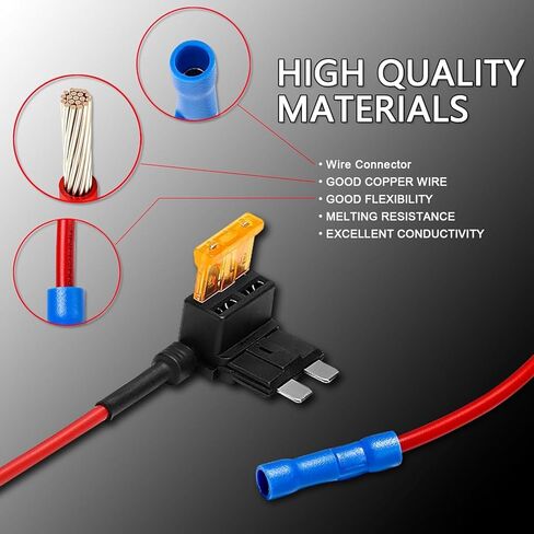 16 Pack 4 Types 12V Car Add-a-Circuit Fuse Tap Adapter,Standard Mini Micro2 and Low Profile Fuse Taps for Cars Trucks Boats in Kuwait