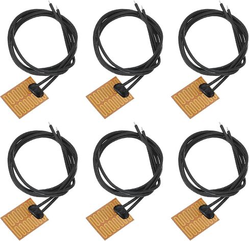 MECCANIXITY 6pcs Heater Film Heating Plate, 2.8W 5V Polyimide Heat Pad Adhesive PI Heater Elements Film 25mmx20mm Heater Strip for Constant Temperature in Saudi Arabia