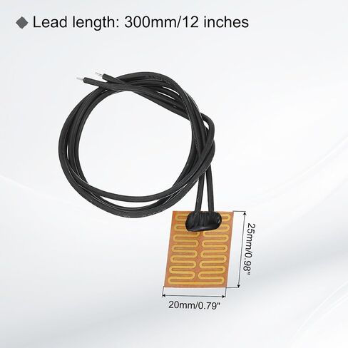 MECCANIXITY 6pcs Heater Film Heating Plate, 2.8W 5V Polyimide Heat Pad Adhesive PI Heater Elements Film 25mmx20mm Heater Strip for Constant Temperature in Saudi Arabia