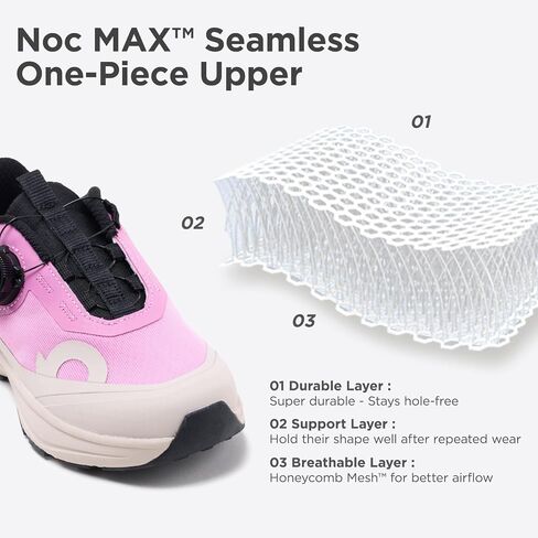 أحذية All -Max Kids ، Boys Girls 3 - شبكات قابلة للتنفس متينة تعمل على تشغيل أحذية رياضية ، أحذية غير رسمية للوسادة العالية للرياضة والمدرسة in Kuwait