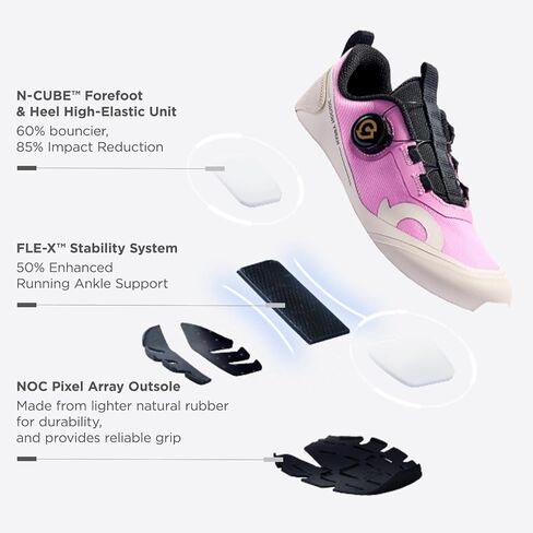 أحذية All -Max Kids ، Boys Girls 3 - شبكات قابلة للتنفس متينة تعمل على تشغيل أحذية رياضية ، أحذية غير رسمية للوسادة العالية للرياضة والمدرسة in Kuwait