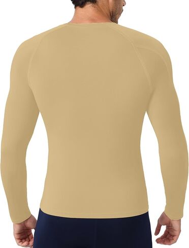 SPVISE Compression Shirt Men Long Sleeve, Cool Dry Men's Athletic Workout Running T-Shirt Tops, Sports Rash Guard Base Layer in Kuwait