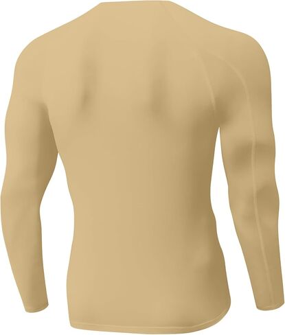 SPVISE Compression Shirt Men Long Sleeve, Cool Dry Men's Athletic Workout Running T-Shirt Tops, Sports Rash Guard Base Layer in Kuwait