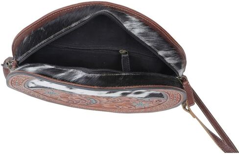 Myra Bag Cowhide Purse - Tumbleweed Trail Fringed Hand-Tooled Women's Western Gift Purses in Saudi Arabia