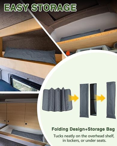 Insulated Blackout Van Window Covers Fit for RAM Promaster 1500 2500 3500 2014-2025, Magnetic Van Front Door Side Window Shades (Pair) - Gray in Kuwait
