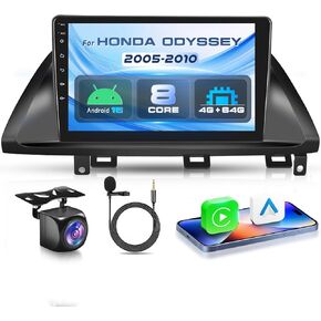 8 Core 8+128G for Honda Odyssey 2005-2010 Android Car Radio with Wireless Carplay Android Auto, 10.1 Inch QLED Touch Screen Car Stereo Supports 4G/ WiFi, GPS, FM/AM, Bluetooth 5.0, Backup Camera in Kuwait