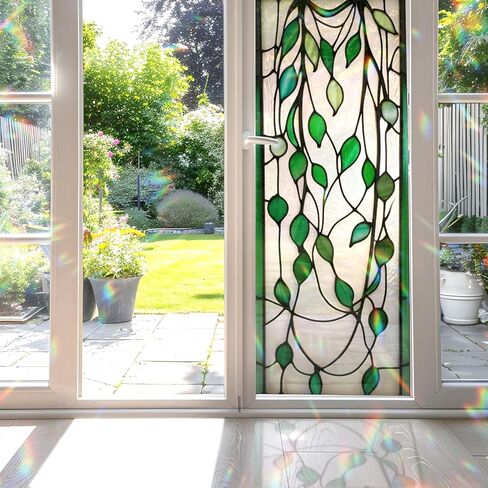 String of Pearls Stained Glass Window Film, Decorative String of Pearls Stained Glass Window Film, String of Pearls Stained Glass Window Film for Bathroom Door Heat Anti UV RF04 in Kuwait