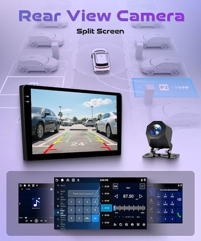 Android 13 Radio Carplay for Toyota RAV4 2001 2002 2003 2004 2005 2006, Rimoody Car Stereo 9 Inch Touch Screen GPS WiFi Android Auto Mirror Link Bluetooth FM HiFi + AHD Backup Camera in Kuwait