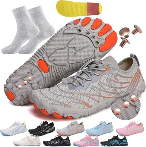 Grounding Barefoot Shoes with Copper , Effective Full-Chain Grounding | Solid Copper Screws,Conductive Insoles，Extra Conductive Socks.Zero-drop,flexible wide toe box,for unisex in Kuwait