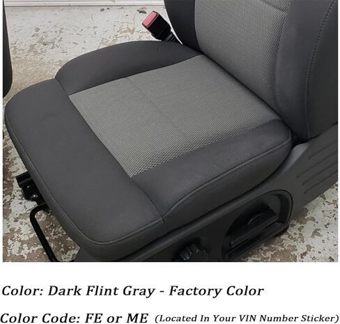 Priprilod Driver Side Bottom Replacement Seat Cover Fit for Ford F150 2004 2005 2006 2007 2008 Cloth Dark Flint Gray FE or ME F in Saudi Arabia