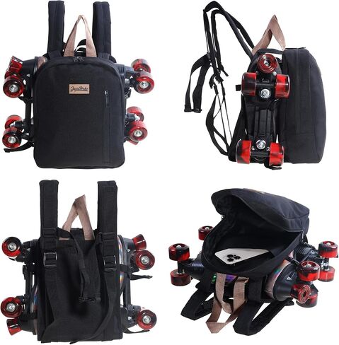 JajaHoho Roller skates bags for Women Men, Multi-functional Sports Backpack for Rollerskates, Ice skates, Inline skates in Saudi Arabia
