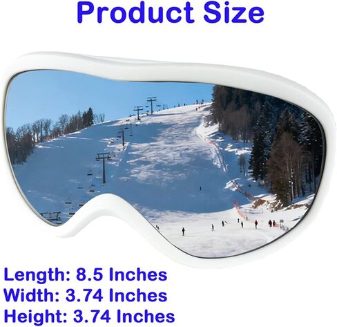 Unisex Ski Goggles - UV400, Double-Layer Anti-Fog, Extra-Wide Vision, Ventilated Frame in Saudi Arabia