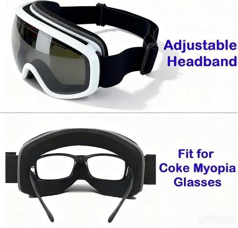 Unisex Ski Goggles - UV400, Double-Layer Anti-Fog, Extra-Wide Vision, Ventilated Frame in Saudi Arabia