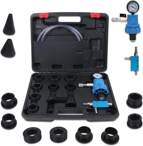Coolant Vacuum Refill Kit 5 Adapters Coolant Pressure Tester Kit with Pressure Gauge ，Eliminate Trapped Air, Test Radiator & Heating Core Lines for Leaks BELEY in Saudi Arabia