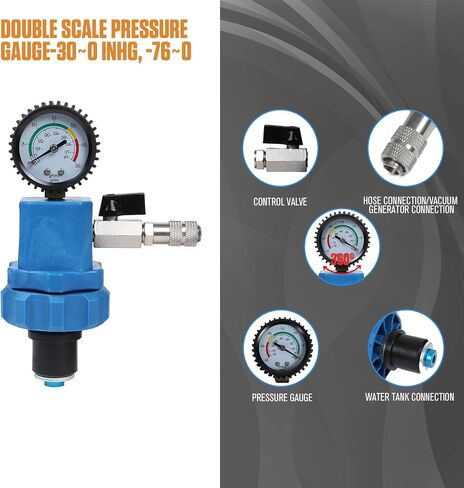 Coolant Vacuum Refill Kit 5 Adapters Coolant Pressure Tester Kit with Pressure Gauge ，Eliminate Trapped Air, Test Radiator & Heating Core Lines for Leaks BELEY in Saudi Arabia