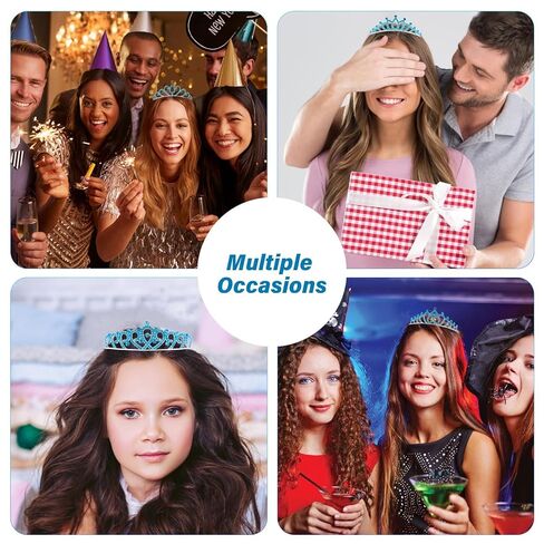 Tiaras Crowns Headbands for Girls Women 10 Pcs Small Silver Princess Tiara Bulk Crown Tiaras Rapunzel Crowns for Wedding Birthday Crystal Tiara for Prom, Bride, Pageant, Halloween in Kuwait