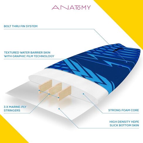 لوح ركوب الأمواج الناعم من Foam Bloo Tide بطول 6 بوصات in Kuwait