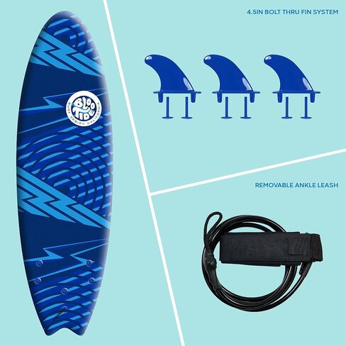 لوح ركوب الأمواج الناعم من Foam Bloo Tide بطول 6 بوصات in Kuwait