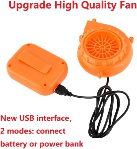 Wittocs Black Costume Fan Mini Blower Fan for Dinosaur Halloween Inflatable Blow Up Costume(Upgraded Version) in Kuwait