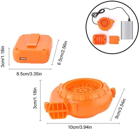 Wittocs Black Costume Fan Mini Blower Fan for Dinosaur Halloween Inflatable Blow Up Costume(Upgraded Version) in Kuwait