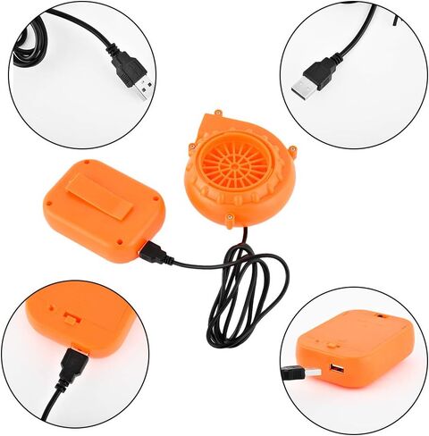 Wittocs Black Costume Fan Mini Blower Fan for Dinosaur Halloween Inflatable Blow Up Costume(Upgraded Version) in Kuwait