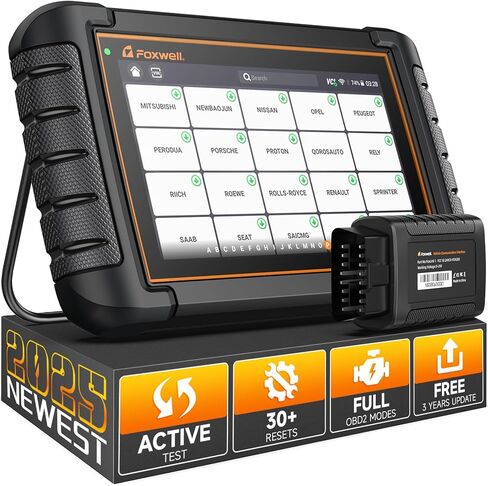2025 FOXWELL Scanners NT809BT Bidirectional Scan Tool, All System Scanner for Cars with 30 Maintenances, Wireless Code Reader for All Vehicles, Accurate Automotive Diagnostic Tools, FCA Support Orange in Saudi Arabia