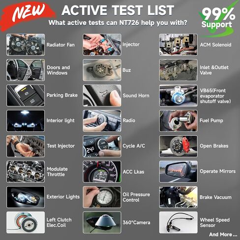 2025 FOXWELL Scanners NT809BT Bidirectional Scan Tool, All System Scanner for Cars with 30 Maintenances, Wireless Code Reader for All Vehicles, Accurate Automotive Diagnostic Tools, FCA Support Orange in Saudi Arabia