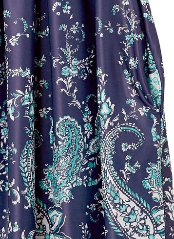 Amerimark Women's V-Neck Lounger House Dress مع جيوب Muumuu Lightgown Red Bandana 5x in Saudi Arabia