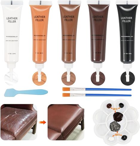 طقم إصلاح الفينيل ، طقم إصلاح فينيل غراء جلدي للسيارات الداخلية ، الأثاث ، الأرائك ، الأحذية ، استعادة الجلود ، الدموع وثقب الاحتراق in Kuwait