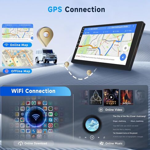 8 Core 8+128G for Honda Odyssey 2005-2010 Android Car Radio with Wireless Carplay Android Auto, 10.1 Inch QLED Touch Screen Car Stereo Supports 4G/ WiFi, GPS, FM/AM, Bluetooth 5.0, Backup Camera in Kuwait