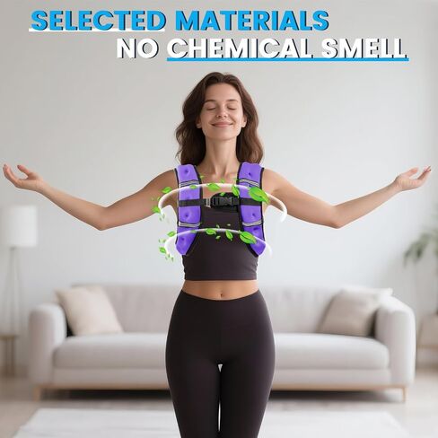 سترة مرجحة، 6 رطل/8 رطل/12 رطل/16 رطل/20 رطل/30 رطل للرجال والنساء مع شريط عاكس، سترات الوزن قابلة للتعديل للتمرين، تدريب القوة، الجري، اللياقة البدنية، بناء العضلات، فقدان الوزن in Kuwait