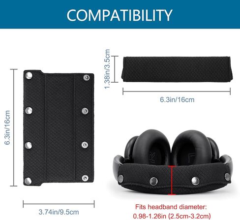 غطاء رأس سماعة الرأس Gevo لـ Anker Soundcore Q20 ، Q20i ، Q20+، Q30 ، Q35 ، Q45 ، وسادة عقال النسيج الإسفنج سهلة التثبيت لا توجد أداة مطلوبة (رمادي) in Kuwait