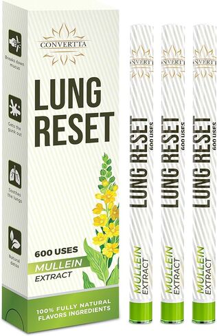 Lung Detox Mullein Diffuser Pen | Natural Mullein Leaf | Lung Health & Detox | Herbal Mullein Diffuser Pen 600 Uses in Kuwait