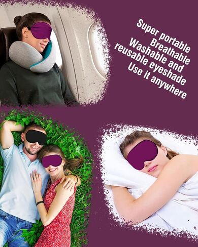 Silk Sleep Mask 6 Pack - Soft, Breathable, Reduces Puffy in Kuwait