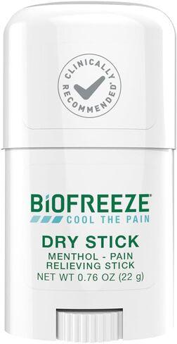 Biofreeze Dry Stick, Mess-Free Relief for Neck, Shoulder, Knee, Hip, Hand & Joint, Cooling Menthol Pain Relief Stick 0.76 oz in Kuwait