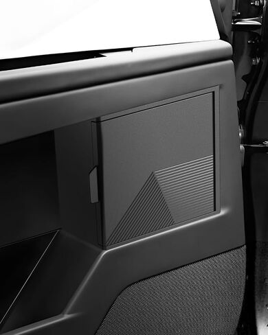 بالنسبة إلى Tesla Cybertruck Floor Console Organizer-[يسهل تثبيته] دفع لفتح 2-in-1 Can Trash Can & Console Storage Leed Leather Heats for 2024 2025 Cybertruck-Waterproof Derer Organizer in Kuwait