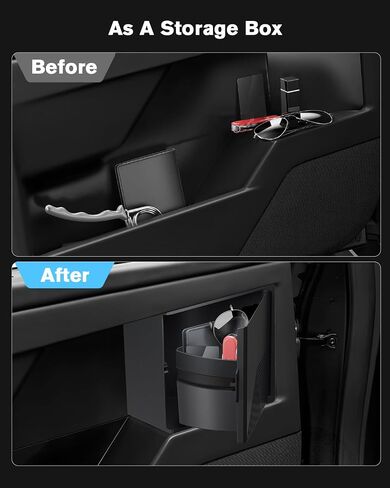 بالنسبة إلى Tesla Cybertruck Floor Console Organizer-[يسهل تثبيته] دفع لفتح 2-in-1 Can Trash Can & Console Storage Leed Leather Heats for 2024 2025 Cybertruck-Waterproof Derer Organizer in Kuwait