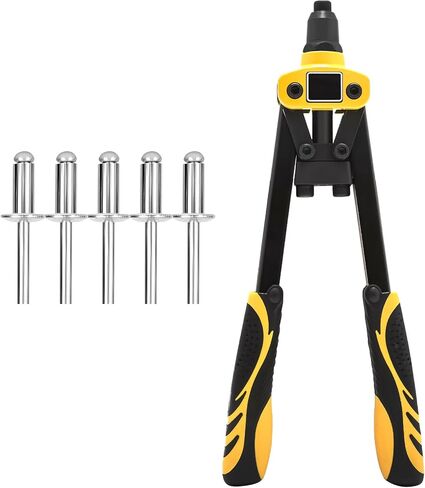 Cordless Rivet Gun Tool for Dewalt 20V Max Battery, Brushless Electric Automatic Rivet Gun for Rivets 1/8'', 5/32'', 3/16", Pop Rivet Tool with 100PCS 5/32'' Rivets for Metal, Plastic (No Battery) in Kuwait