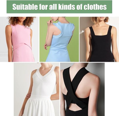 18 Pcs Bra Straps Clips Adjustable Non Slip Bra Clips for Racerback Bra Straps Holder Bra Extenders 2/3 Hook in Saudi Arabia