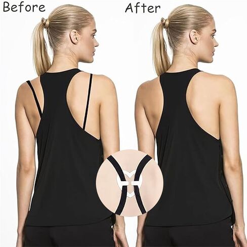 18 Pcs Bra Straps Clips Adjustable Non Slip Bra Clips for Racerback Bra Straps Holder Bra Extenders 2/3 Hook in Saudi Arabia