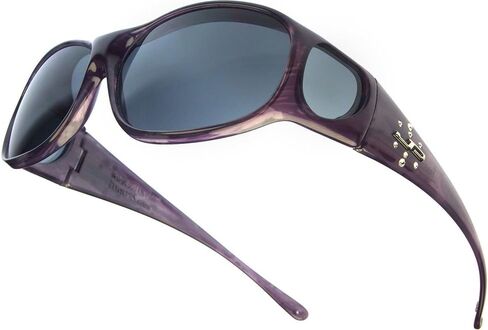 Jonathan Paul Fitovers Element Medium Polarized Over Sunglasses ; Sapphire-Crystal & Polarvue Gray in Kuwait