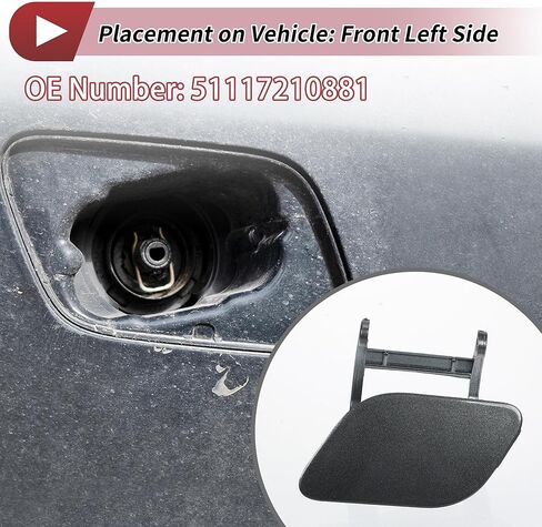 Front Left Side Bumper Headlight Washer Nozzle Cover Cap for BMW 740i 2011-2015 Bumper Trim Nozzle Cover No.51117210881 White Plastic in Kuwait