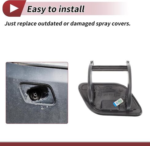 Front Left Side Bumper Headlight Washer Nozzle Cover Cap for BMW 740i 2011-2015 Bumper Trim Nozzle Cover No.51117210881 White Plastic in Kuwait